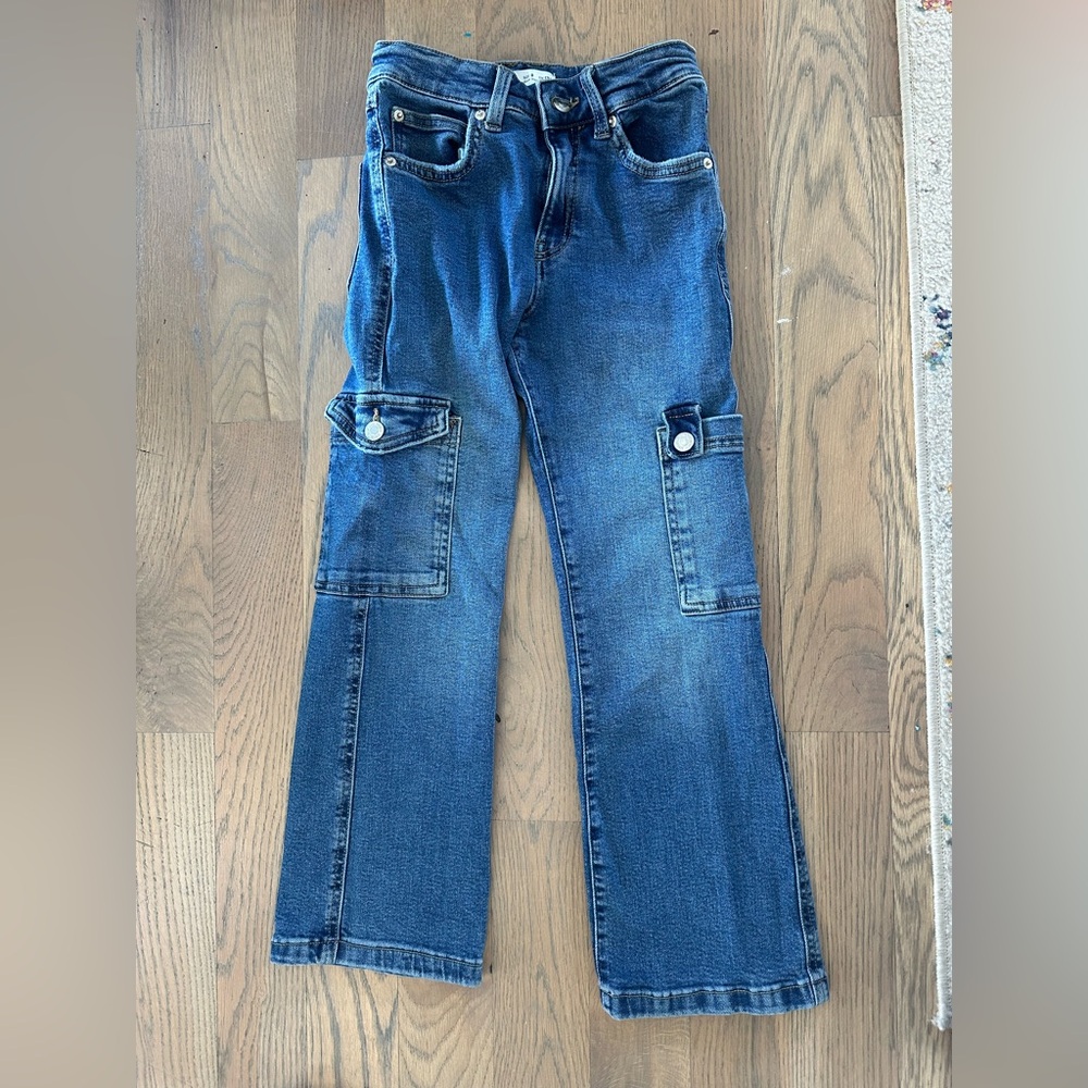 Zara girls cargo flare jeans. Size 9.